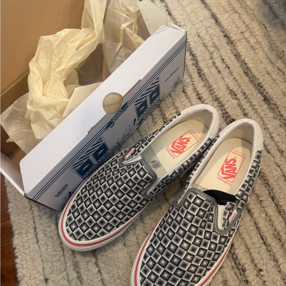 Madhappy Black and White Checkered Loafers